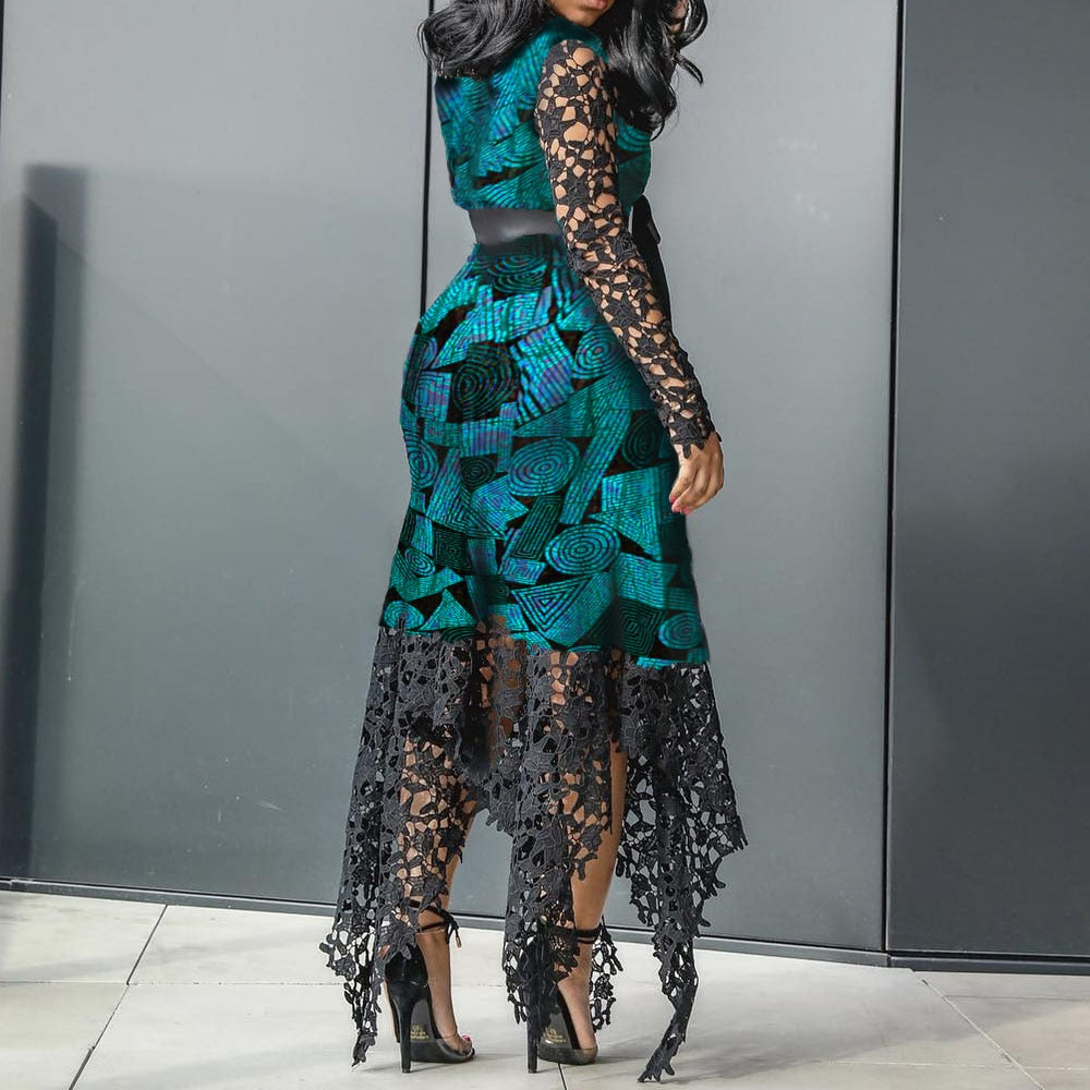 Vintage Sexy Lace Long Dress