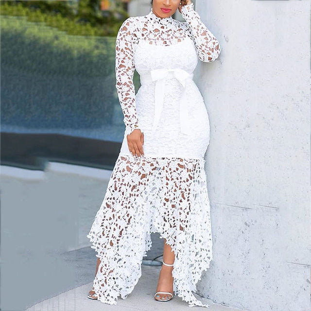 Vintage Sexy Lace Long Dress